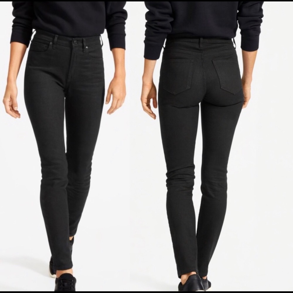 Everlane Black High Rise Skinny Jean, Sz 26